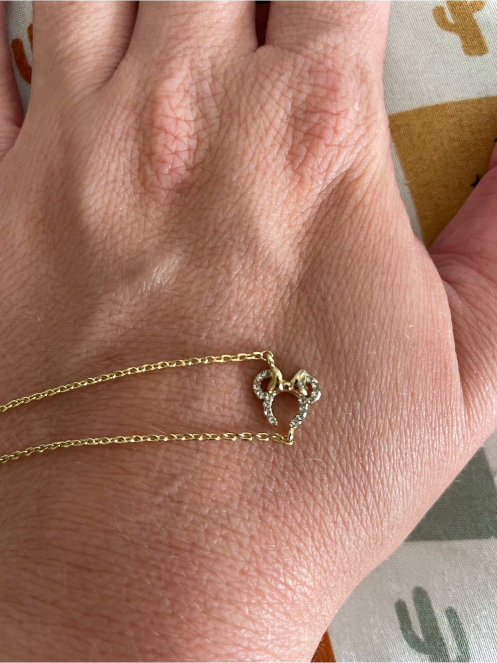 BaubleBar Disney Minnie Ears Necklace with Crystal Accents